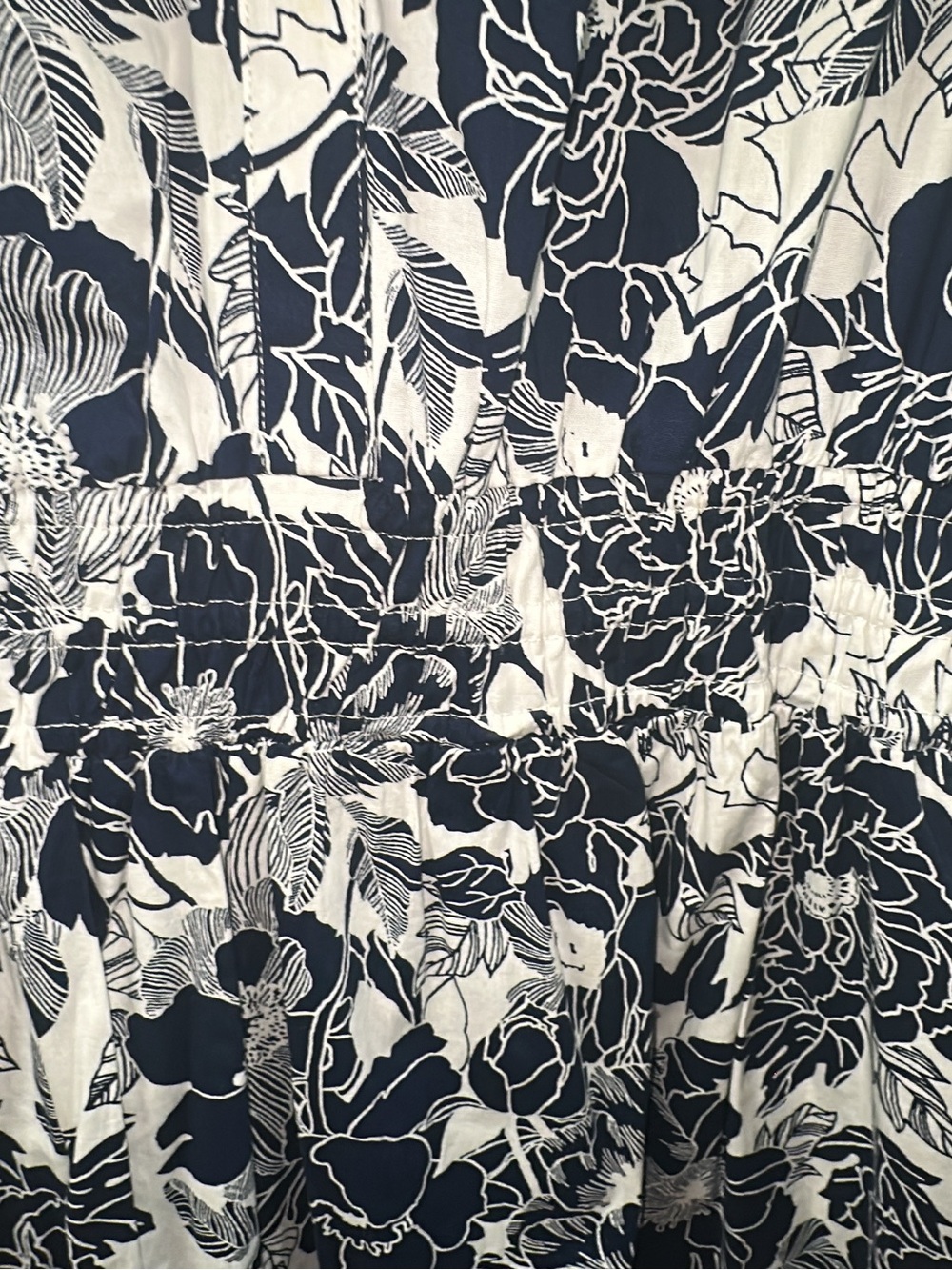 Tahari ASL Navy and White Floral Midi Dress (mix38) - Picture 3 of 6